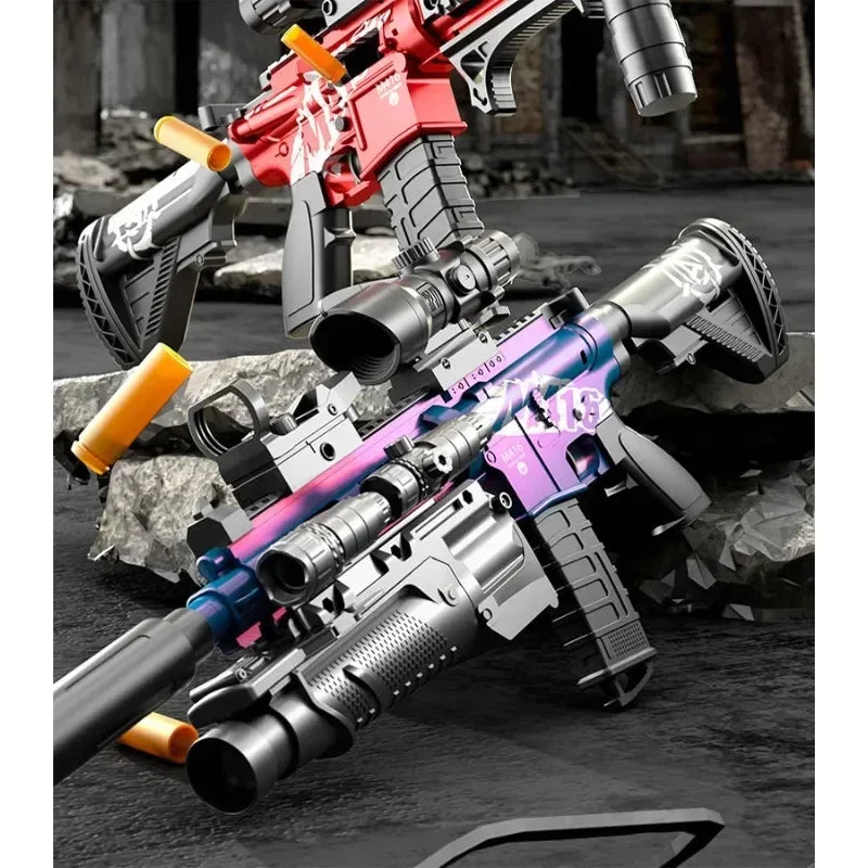 M416 Style Soft Dart Blaster Toy Manual Loaded Foam Dart Blaster Model Christmas Birthday Gift 2026