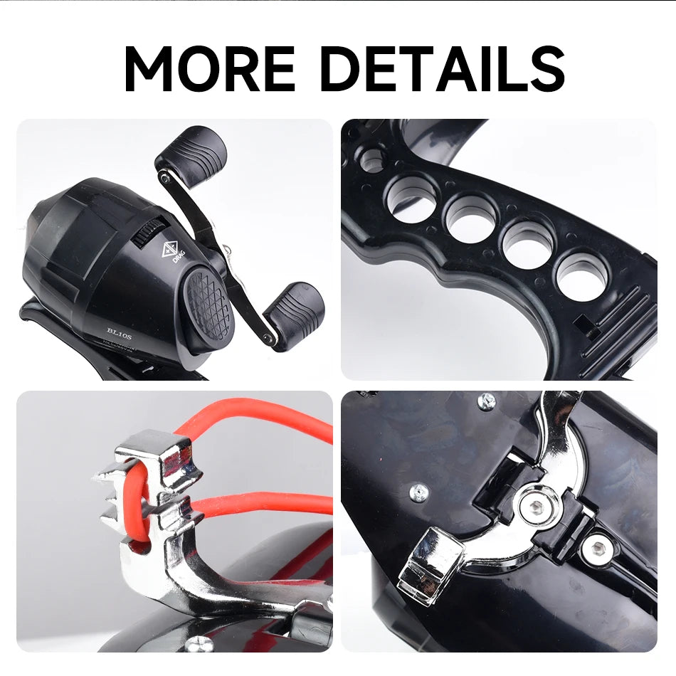 Powerful Laser Protective Plate Fishing Slingshot Aluminum Alloy High-speed Catapult Handguard Slingshot Package Accessories