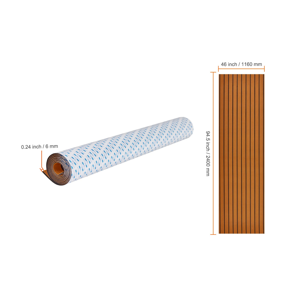 SucceBuy Boat Flooring EVA Foam Boat Decking Non-Slip Self-Adhesive Flooring Marine Carpet for Boats Yacht Pontoon Kayak Decking