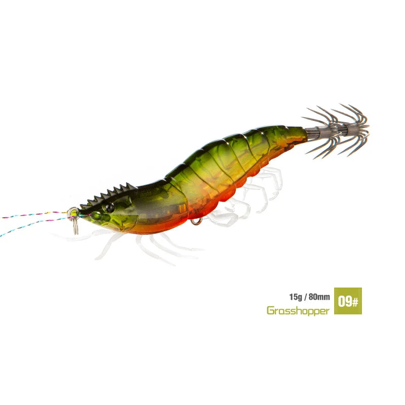 15g Squid Jig Slow Sinking Cuttlefish Egi Lure Artificial Calamar Octopus Bait Fish for Shrimp Hook Sea Fishing Lures