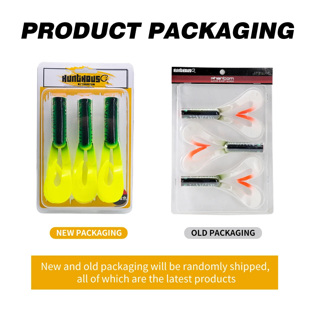 Hunthouse Twin Tail Trailer Soft Fishing Lure Silicone Spinning 145/175mm 21.7/36.7g PVC For Pike Barsch Zander Fish Accessories