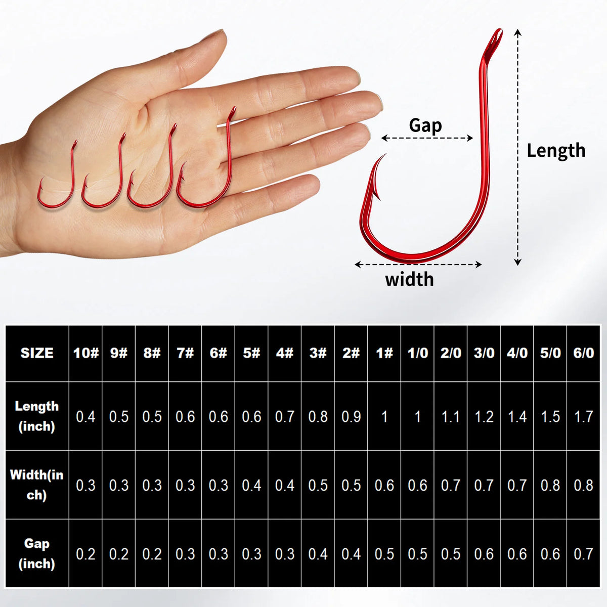 FishTrip Red Octopus Hooks 50-100PCS Circle Hook Offset 2X Strong Live Bait Barbed Carp Hook Saltwater Freshwater Catfish Bass