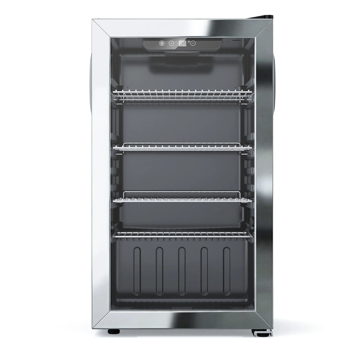 140 Can Mini Fridge with Glass Door for Soda Beer for Office, Bar Adjustable Removable ShelvesBeverage Refrigerator and Cooler,
