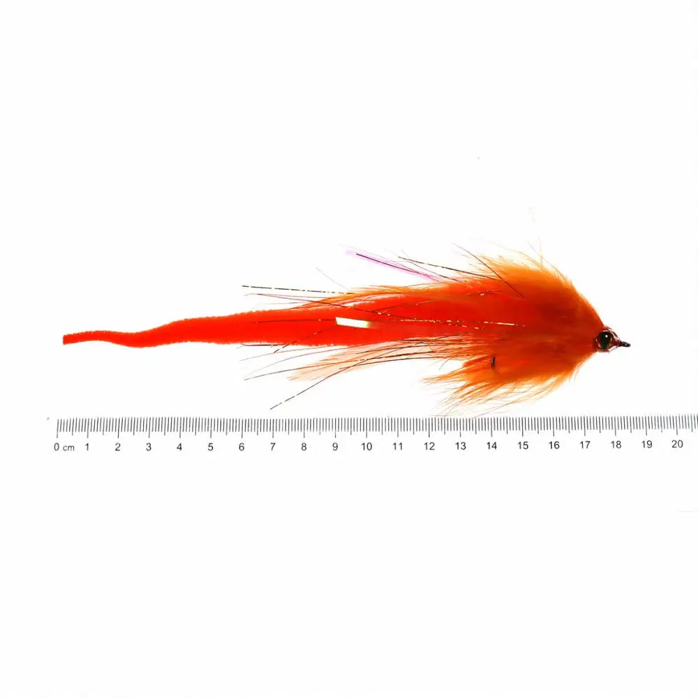 1/2PCS~ 8PCS 2/0 Dragon Tail Pike Streamers Bass Pike Muskie Fishing Lure Fly Saltwater Baitfish Big Fishing Dragontail Flies