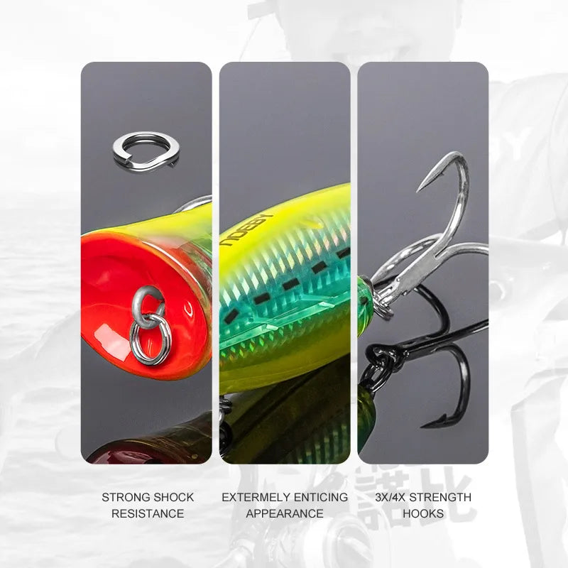 Noeby Popper Fishing Lures 12cm43g 16cm78g 20cm150g Saltwater Topwater Floating Wobbler Artificial Hard Bait for GT Fishing Lure