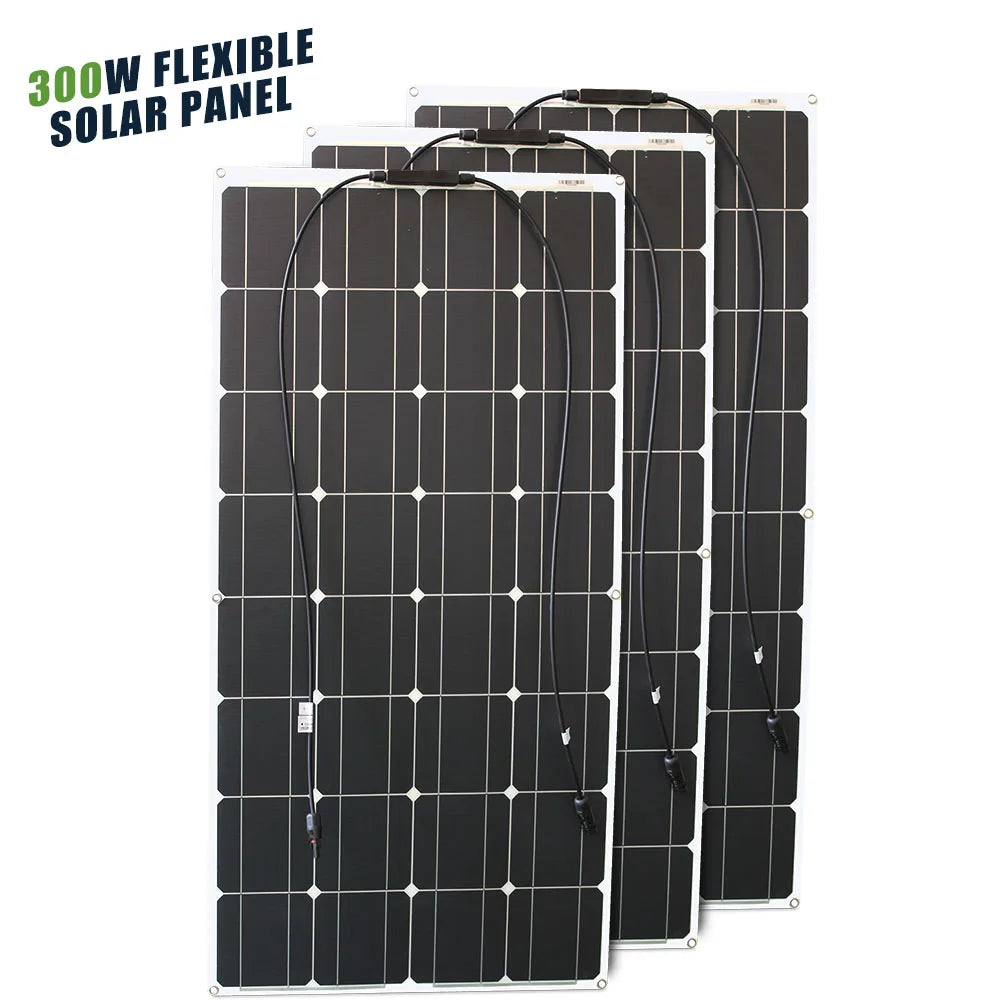 ASUNERGE 12V Flexible Solar Panel 600W 100W 200W 300W 400W 500W Bendable Waterproof Monocrystalline Best Solar Panel China RV