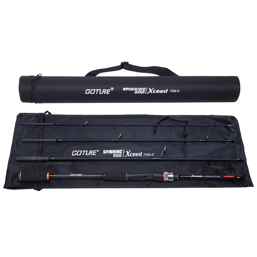 Japan SIC/FUJI Guide Ring Fishing Rods Portable Carbon  Spinning Casting Fishing Travel Rod M MH ML FAST Rod With Tube Bag