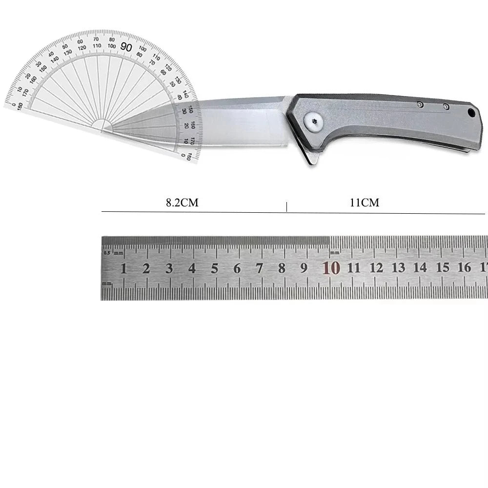 EDC Outdoor Hiking Fishing Folding Knife Camping Wilderness Climbing Knife Deep Clip Flipper Ball Bearing Pocketknife