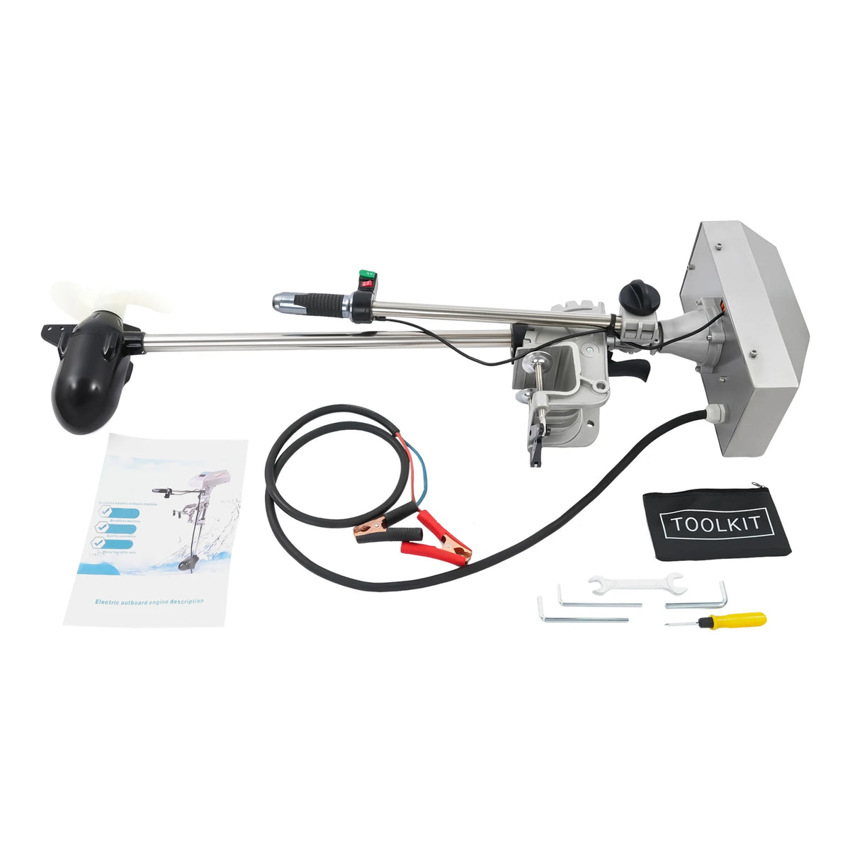 800-1500W 12-24V Electric Outboard Motor Display 2100-4200rmp For Fishing Boat Kayak Durable Fishing Inflatable Boat Dinghy Raft