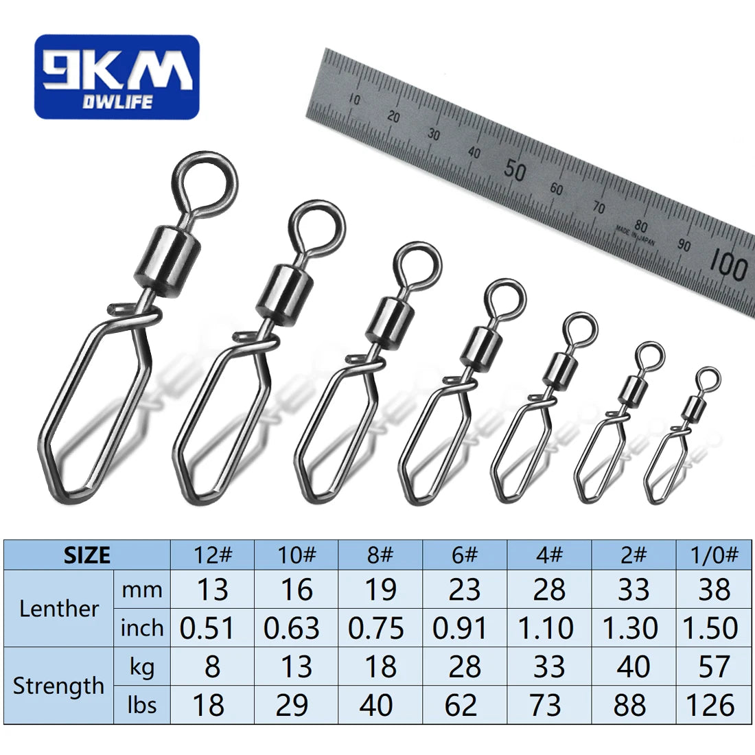 Fishing Swivels Snap 25~100Pcs Fishing Rolling Swivel Interlock Clip Barrel Swivel Snap Lure Line Connector Saltwater Freshwater