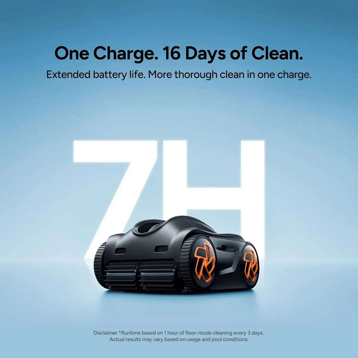 K Series Robotic Pool Cleaner, 7H Runtime Cordless Pool Vacuum, 22,000 LPH Suction Power, Smart Navigation,, Customized