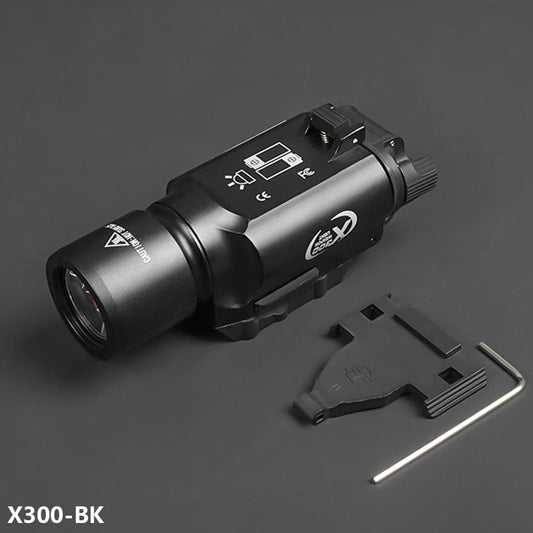 Tactical Gear Surefir X300 X300U Ultra  Metal Pistol Gun 500Lumen LED Light Fit 20mm Rail Airsoft Hanging Hunting Flashlight