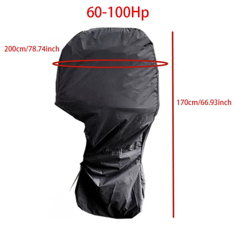 Motor Engine Boat Cover UV Oxford Waterproof Yacht Half Outboard Anti Dustproof Cover Marine Engine Protector 210D 420D 6-225HP