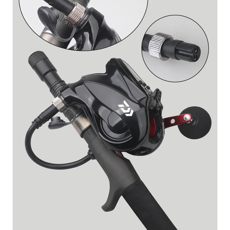 Electric Reel Charging Built-in Lithium Battery Fuji Seat 5 Dia PC Lock Aluminum Alloy Rod Tip Lure Boat Jigging Fishing Rod