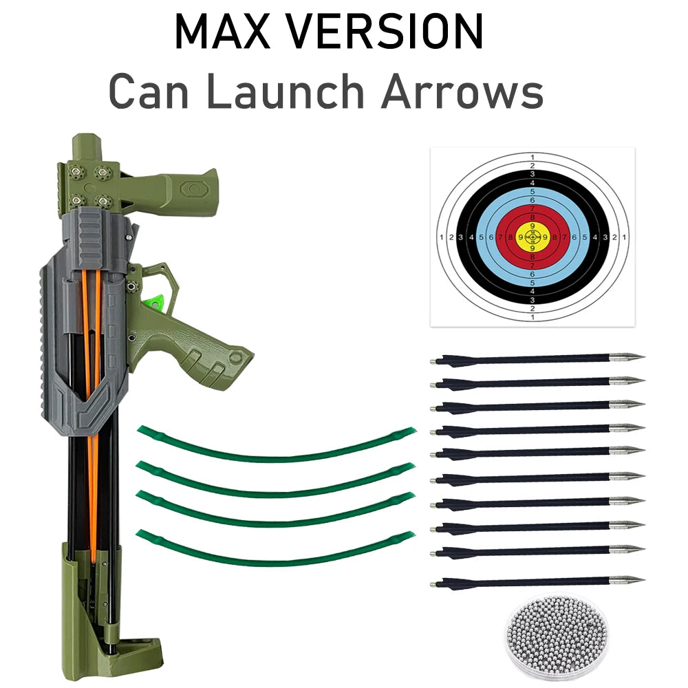 Multi Functional Arrow Launch Slingshot, Automatic-Fire Trigger Slingshot, Heavy Duty Continuous Launch Catapult