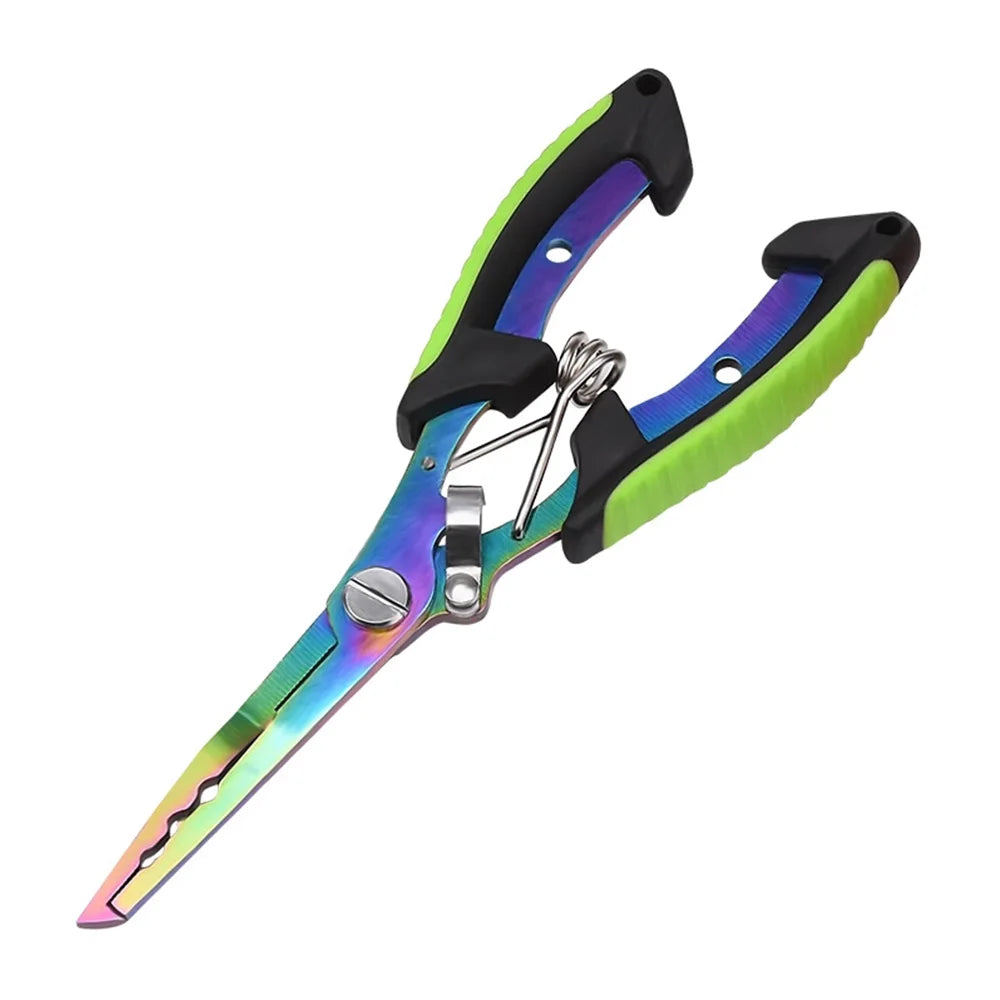 1pc Multifunctional Fishing Pliers Stainless Steel Wire Cutting Pliers Portable Open Ring Titanium Plated Fishing Tool