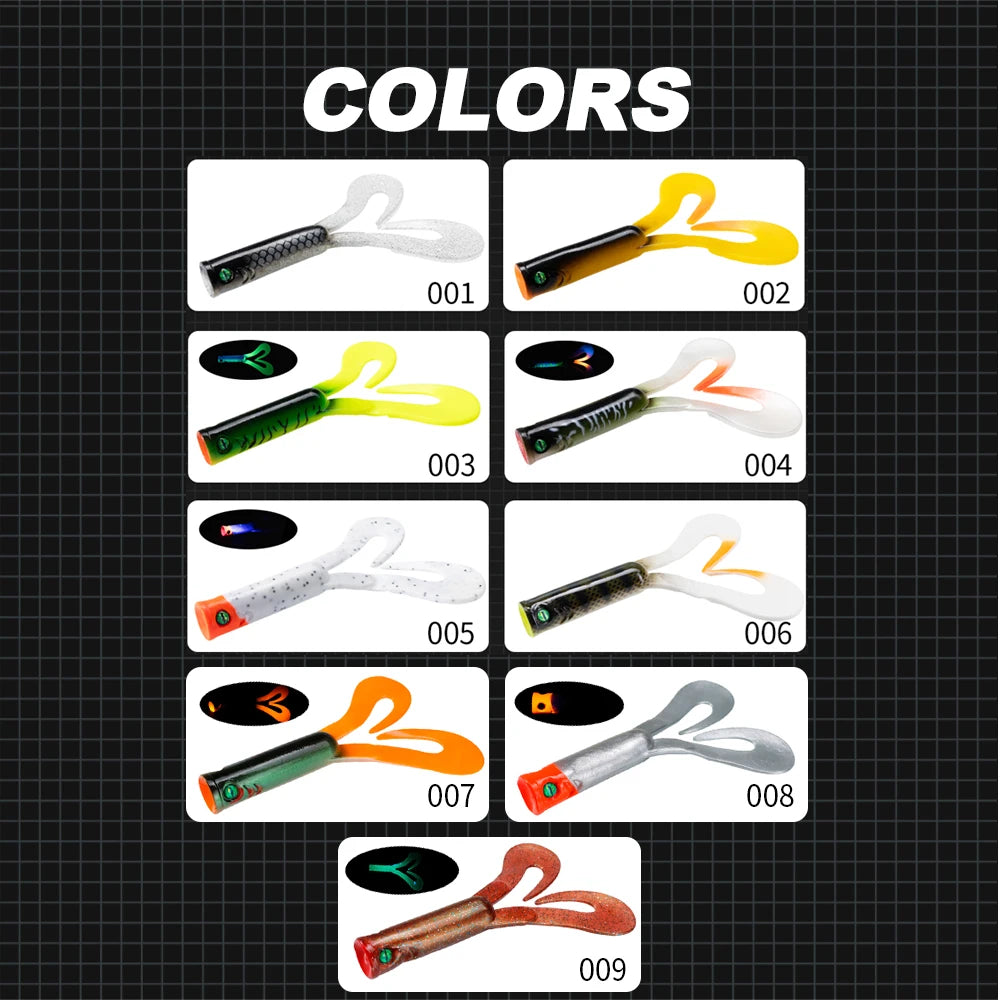 Hunthouse Twin Tail Trailer Soft Fishing Lure Silicone Spinning 145/175mm 21.7/36.7g PVC For Pike Barsch Zander Fish Accessories