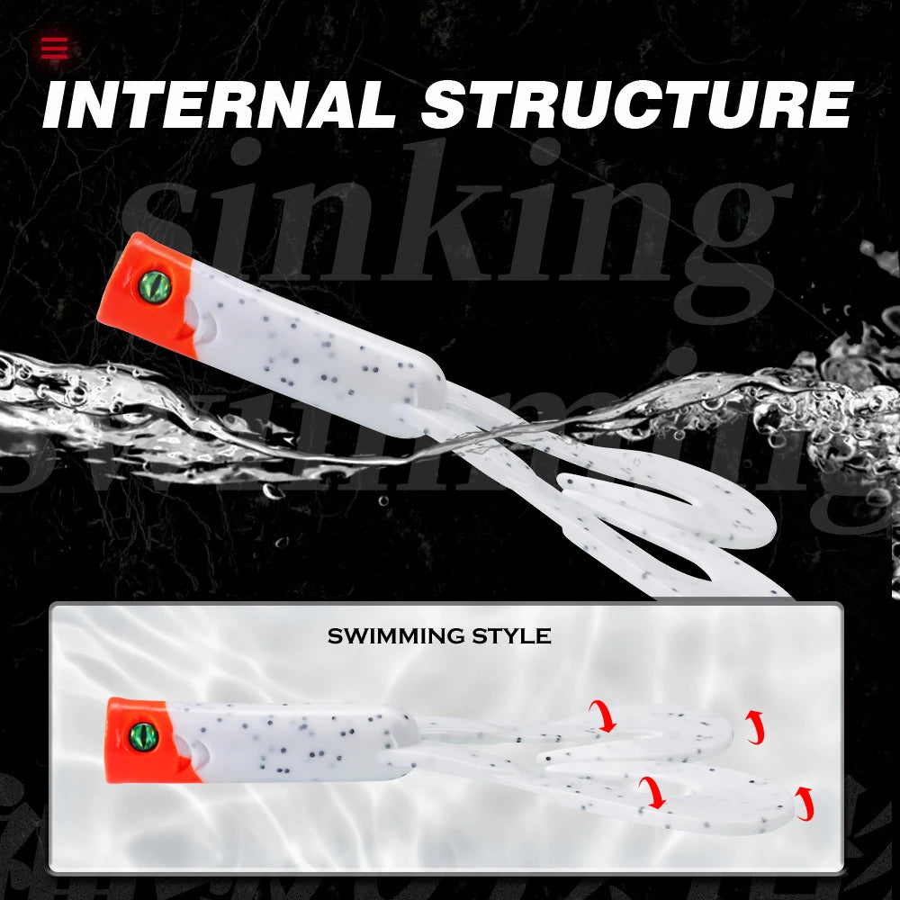 Hunthouse Twin Tail Trailer Soft Fishing Lure Silicone Spinning 145/175mm 21.7/36.7g PVC For Pike Barsch Zander Fish Accessories