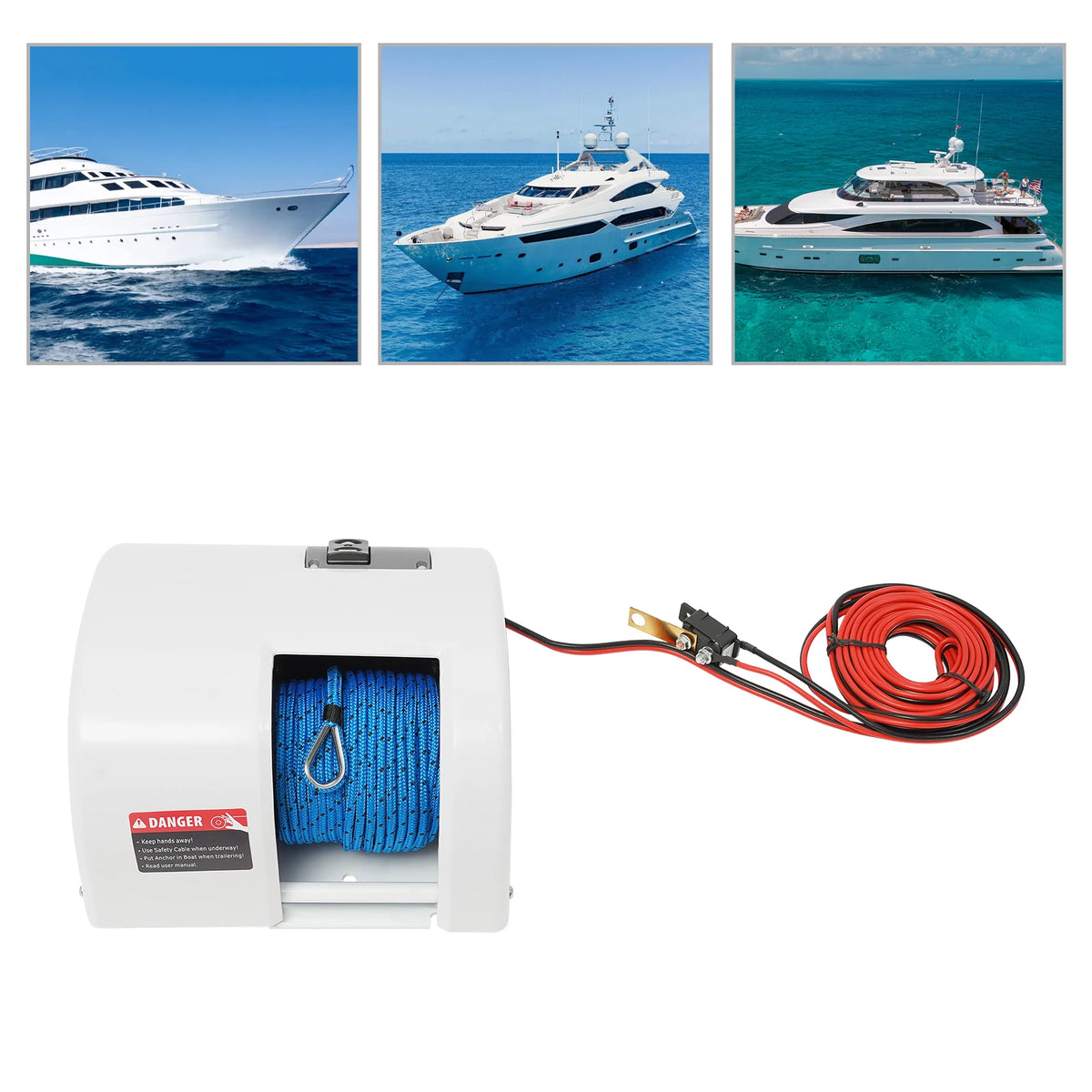 45LBS/25LBS Boat Electric Anchor Winch 12V Marine Saltwater Boat Windlass Kit w/ Remote Control & Bracket for Anchoring Dropping