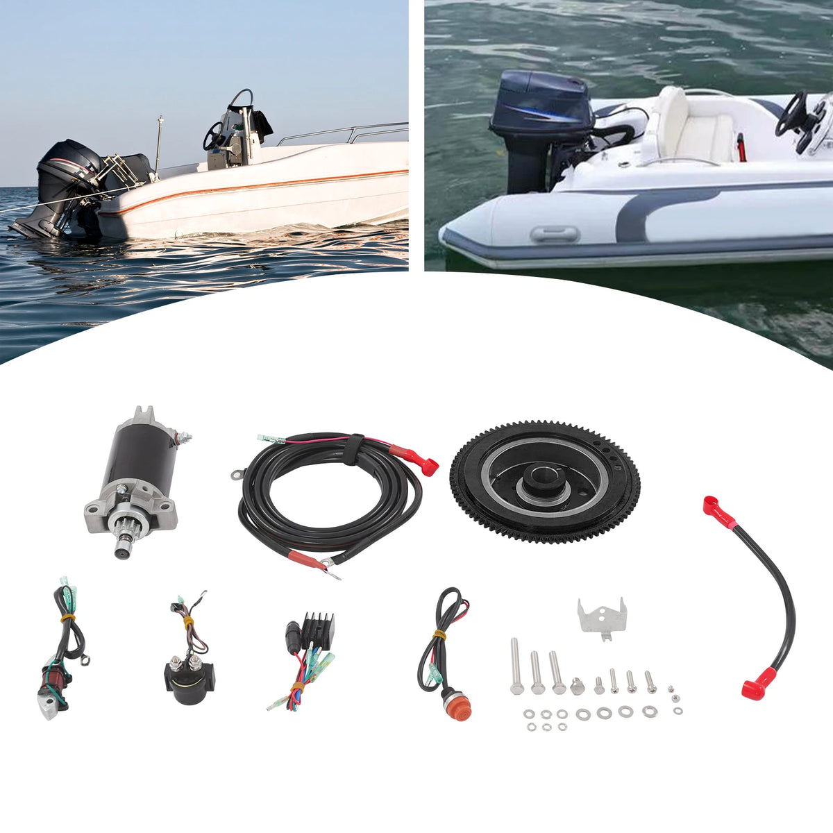 Yamaha 2-Stroke 40PS Outboard Electric Start Kit Yamaha Outboard Engine Starter Motor Conversion Kit