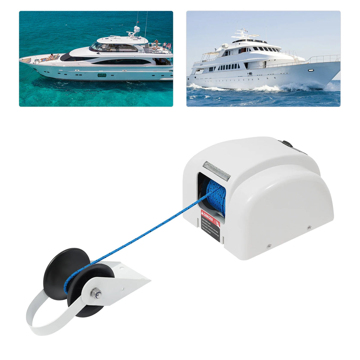 45LBS/25LBS Boat Electric Anchor Winch 12V Marine Saltwater Boat Windlass Kit w/ Remote Control & Bracket for Anchoring Dropping