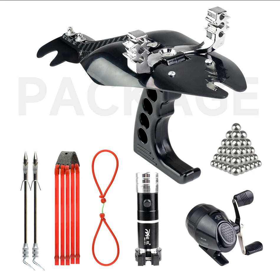 Powerful Laser Protective Plate Fishing Slingshot Aluminum Alloy High-speed Catapult Handguard Slingshot Package Accessories