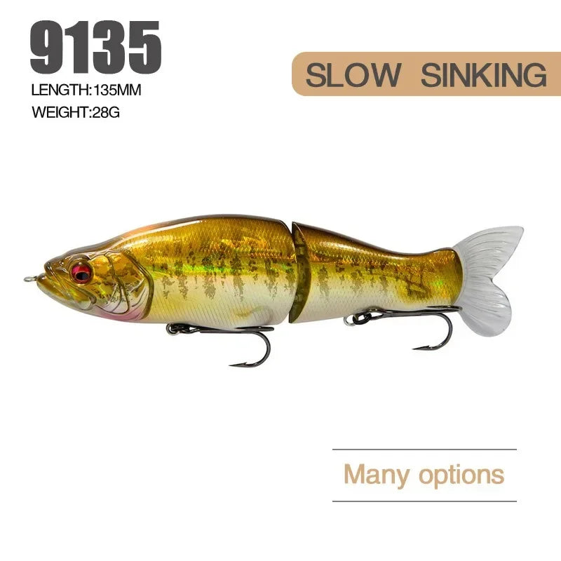 Swimbait Fishing Lure 135mm 31g Multi Joint Slow Sinking Bait Wobbler Artificial Hard bait Bass Pike Sea Fishing