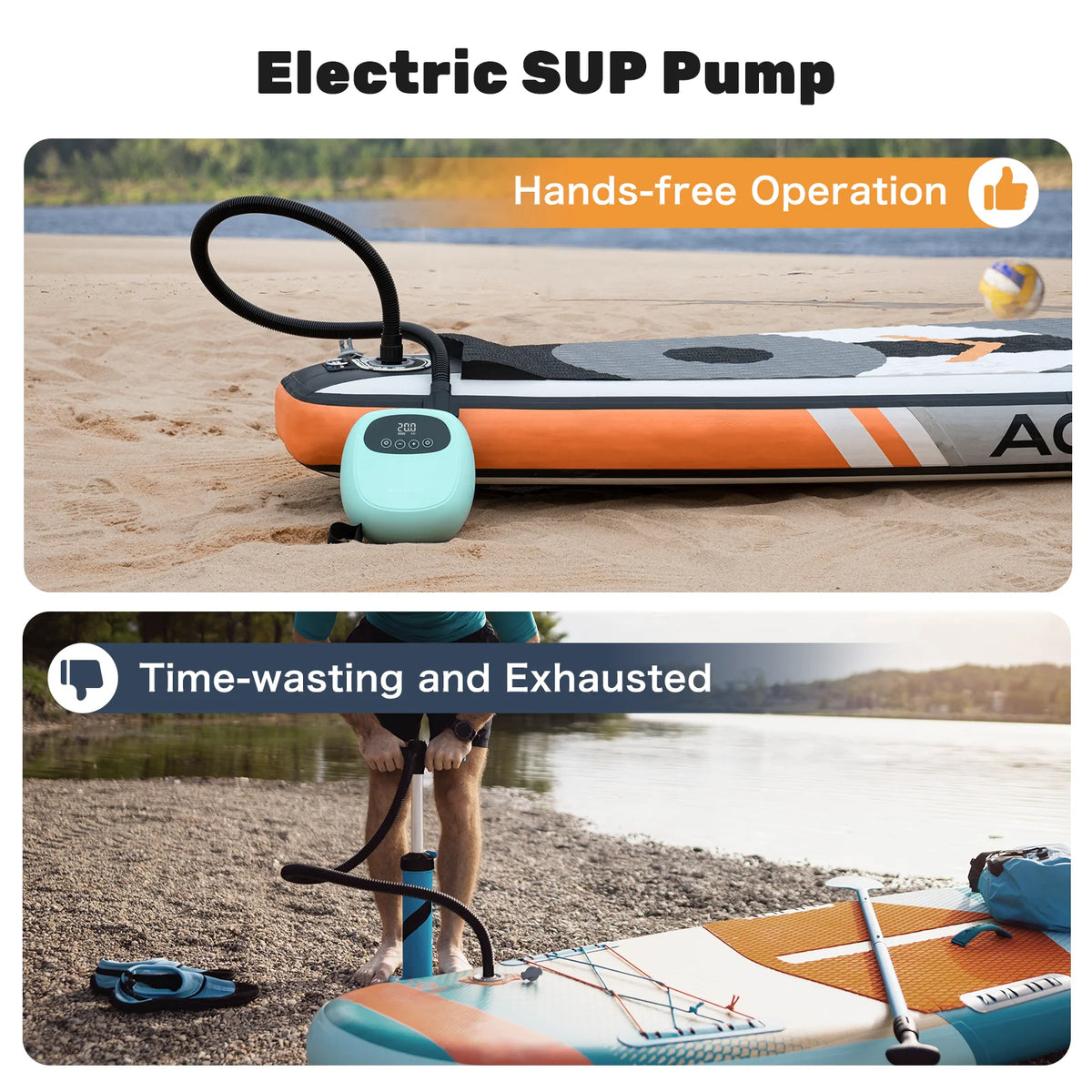 dwndpump DP3 Electric 20PSI SUP Pump 38.48Wh Battery Paddle Board Inflation for Kayak Boat Tent Surfing Board Stand Up