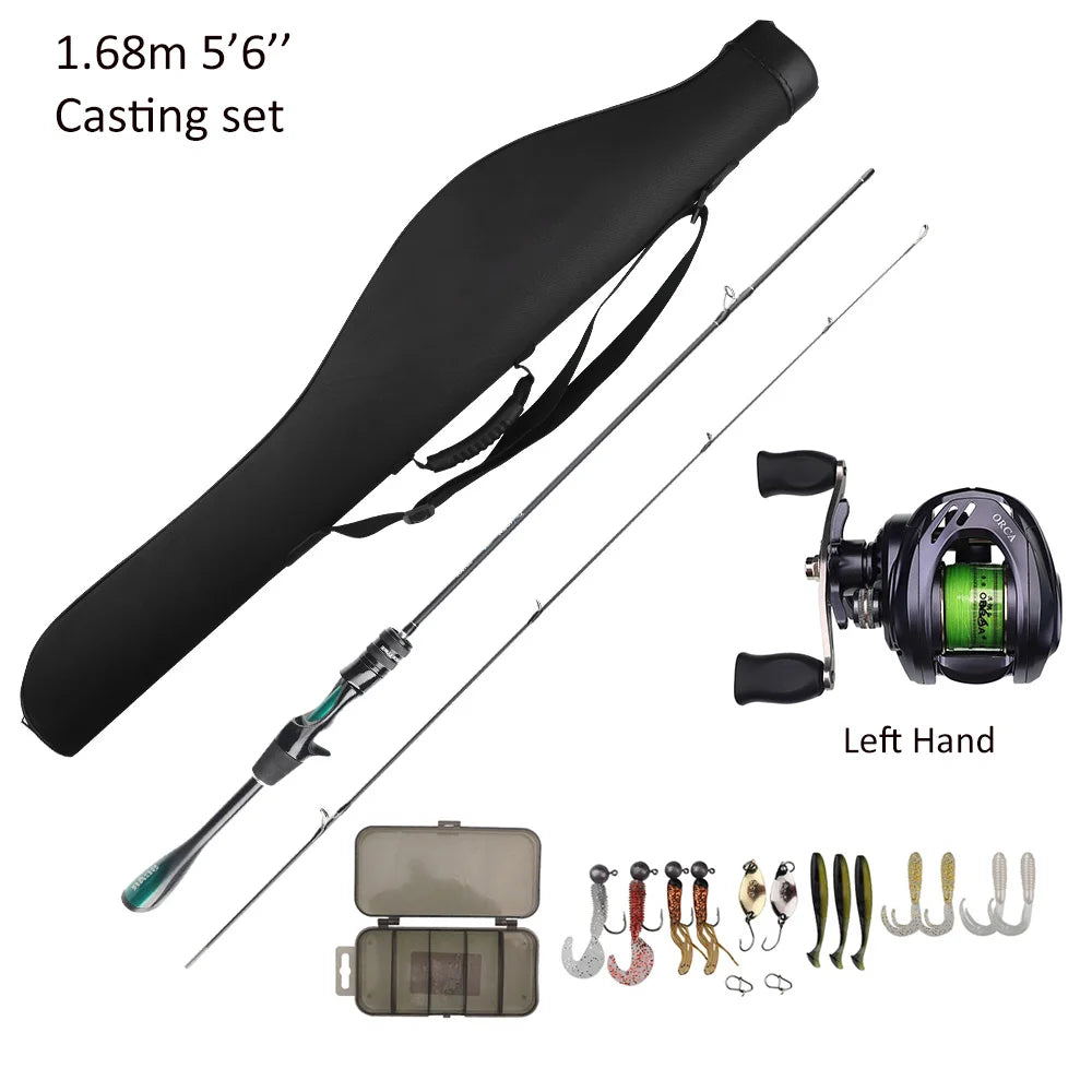 FISHINGFANS ORCA ULTRALIGHT UL SOLID TIP TAPERED HANDLE TROUT LAKE RIVER SPINNING CASTING FISHING ROD