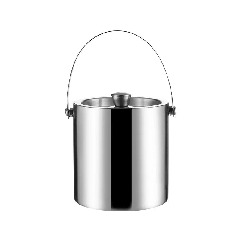 1Pc 1.6L/2L/3L Stainless Steel Insulated Ice Bucket Wine Beer Champagne KTV Party Cooler