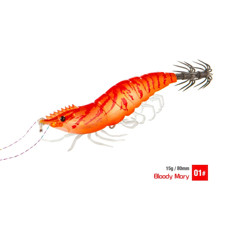 15g Squid Jig Slow Sinking Cuttlefish Egi Lure Artificial Calamar Octopus Bait Fish for Shrimp Hook Sea Fishing Lures