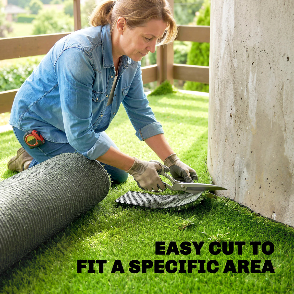 9.8X3.3Ft Artificial Grass Turf Fake Mat Lawn Synthetic Backed Drainage Hole