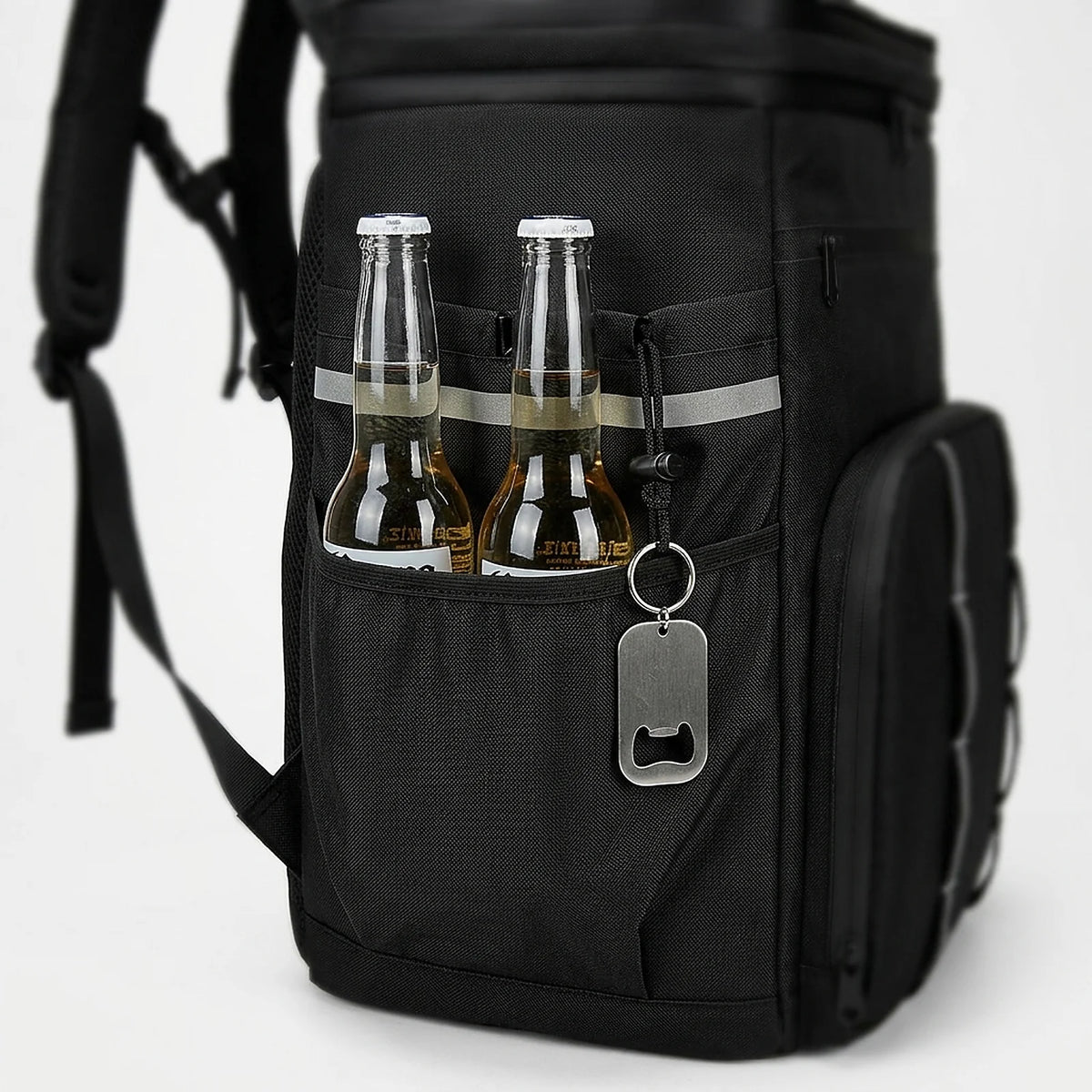 Zoyiancy 41L Insulated Cooler Backpack, Water-Resistant Black Soft Cooler Bag Holds 45 Cans, Large Lunch Backpack with Pockets for Camping, Hiking & Picnics