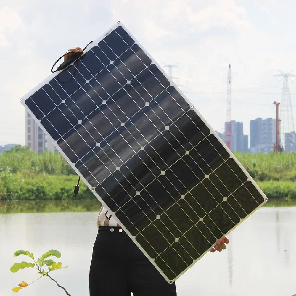 ASUNERGE 12V Flexible Solar Panel 600W 100W 200W 300W 400W 500W Bendable Waterproof Monocrystalline Best Solar Panel China RV