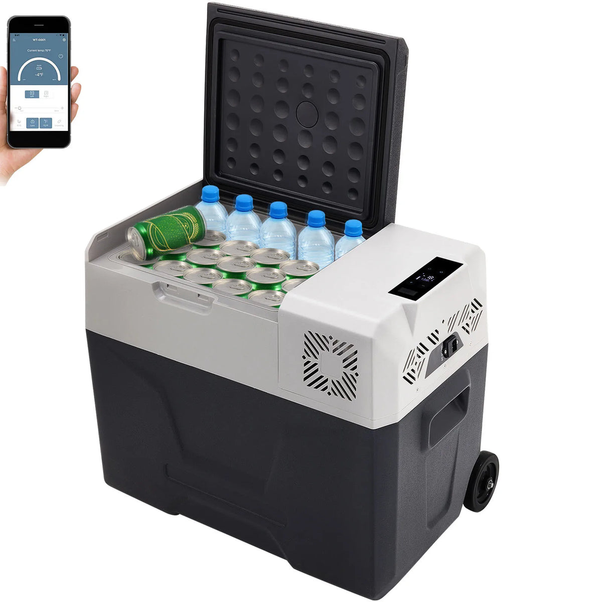 Succebuy 15L 20L 22L 30L 45L 55L Portable Car Cooler Refrigerator Electric Compressor 12V/24V DC 110-240V AC Freezer for Home