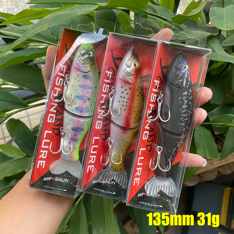 Swimbait Fishing Lure 135mm 31g Multi Joint Slow Sinking Bait Wobbler Artificial Hard bait Bass Pike Sea Fishing
