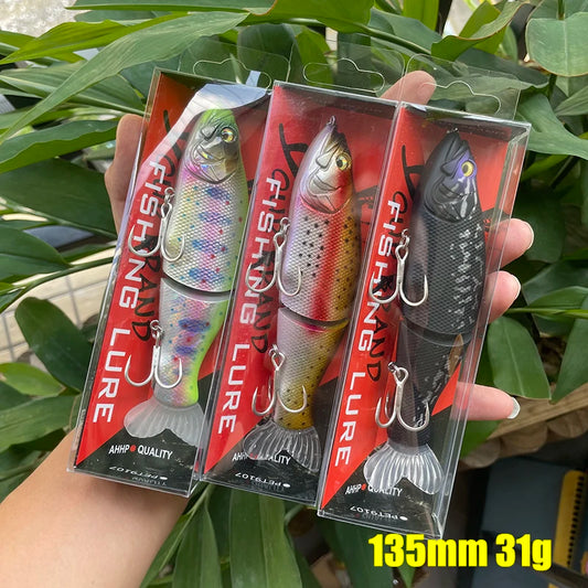 Swimbait Fishing Lure 135mm 31g Multi Joint Slow Sinking Bait Wobbler Artificial Hard bait Bass Pike Sea Fishing