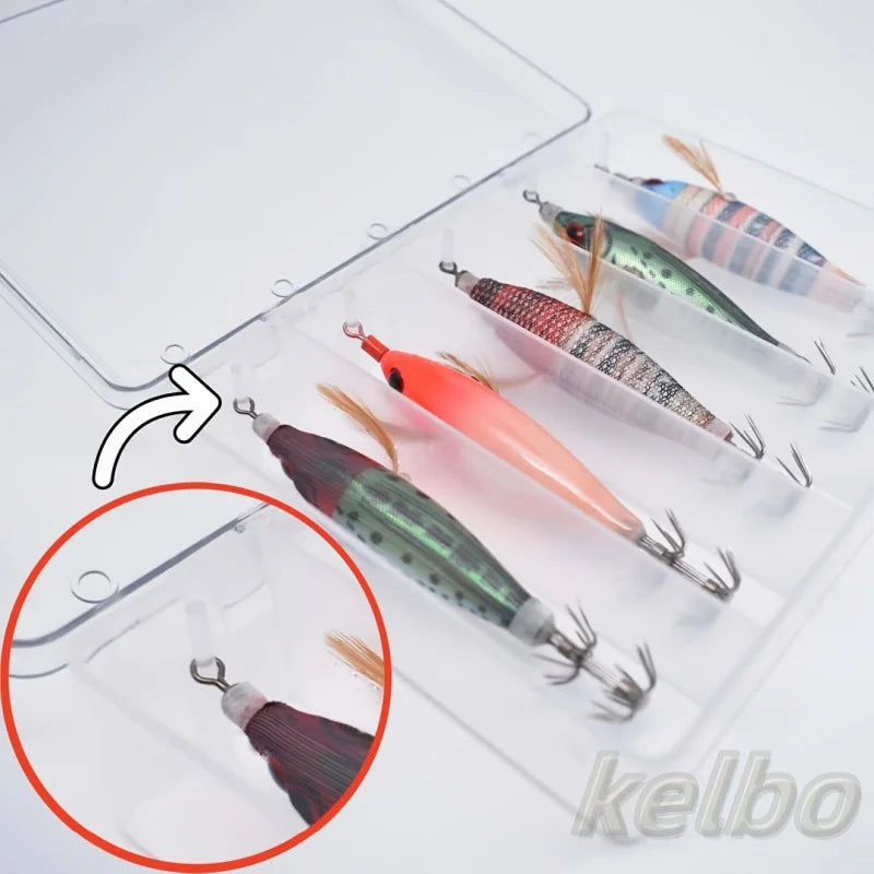 5pcs Glow-in-the-Dark Fishing Lures with 3D Eyes - Realistic Shrimp, Squid, Octopus - Hard Bait Jig Lures with Hooks, Non-Toxic,
