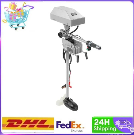 800-1500W 12-24V Electric Outboard Motor Display 2100-4200rmp For Fishing Boat Kayak Durable Fishing Inflatable Boat Dinghy Raft