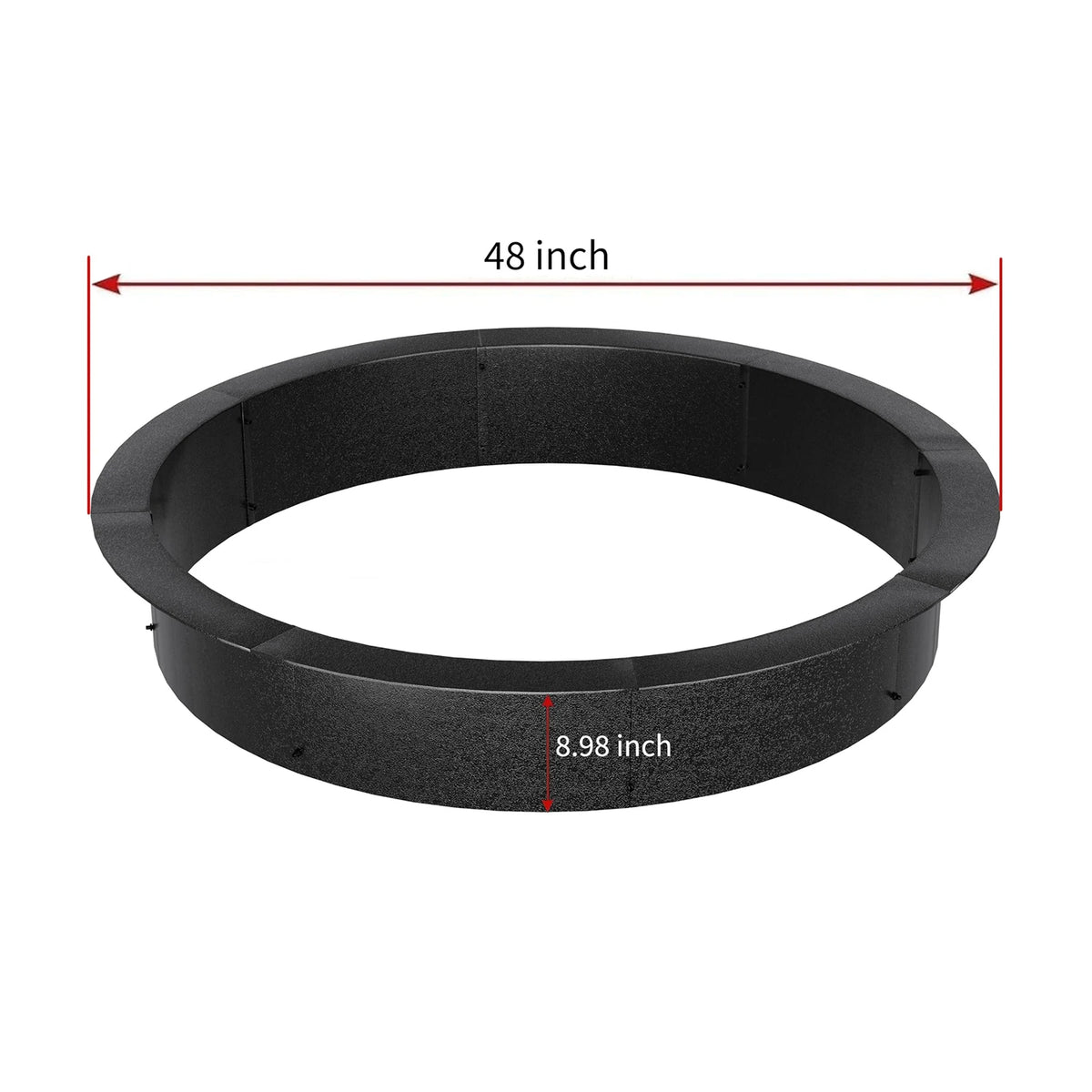 48/60 Inch Heavy Duty Fire Pit Ring For Outside, 1.4mm Carbon Steel Round Fire Pit Insert Liner For Backyard Patio Garden Camping DIY