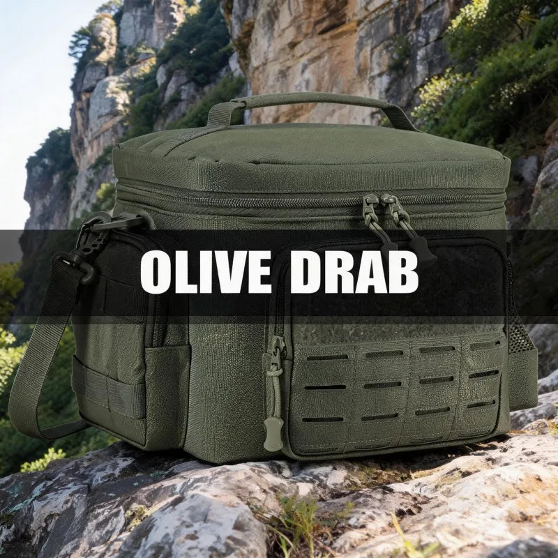 Insulated Picnic Cooler Tote Bag for Outdoor Camping, Hiking, Beach Adventures - Portable Handbag, Crossbody and Shoulder Strap Options for Men Women