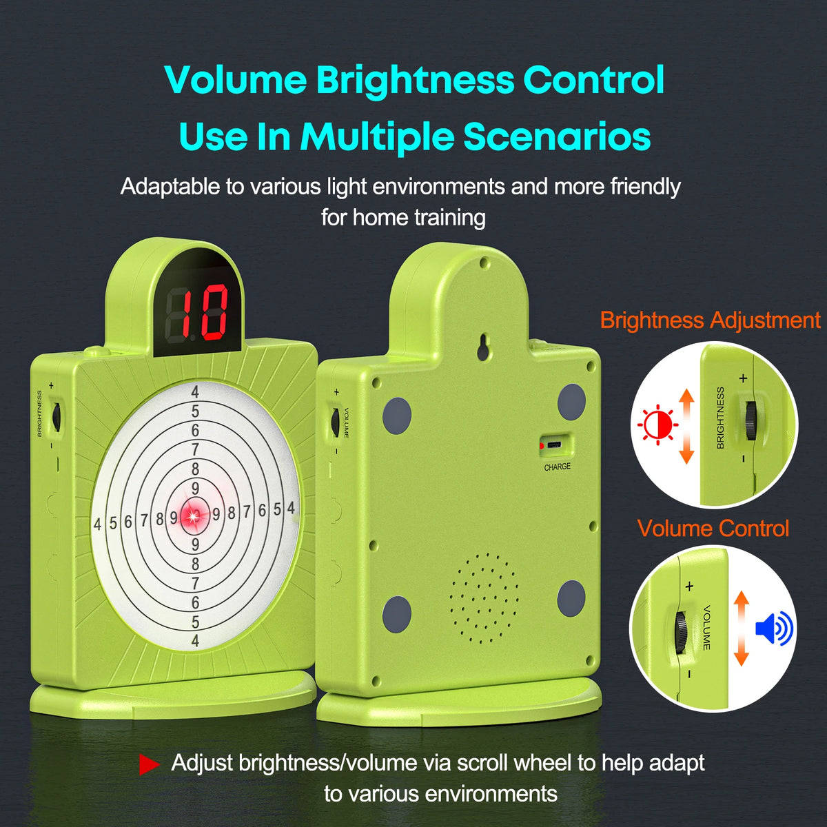 Seven-ring intelligent induction target, accurately records every hit, voice broadcast, home shooting training gadget.