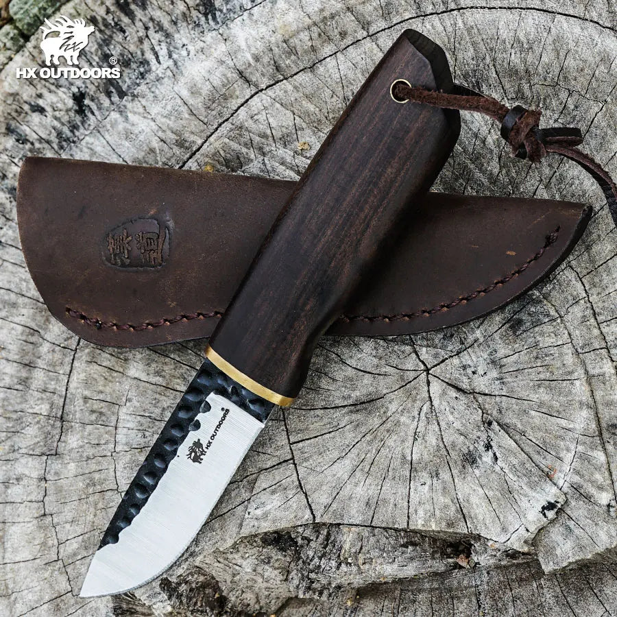 HX OUTDOORS Kitchen Nordic High Hardness Forging Small Hunting Knife High Carbon Steel Outdoor Survival Tool Tourist Knife