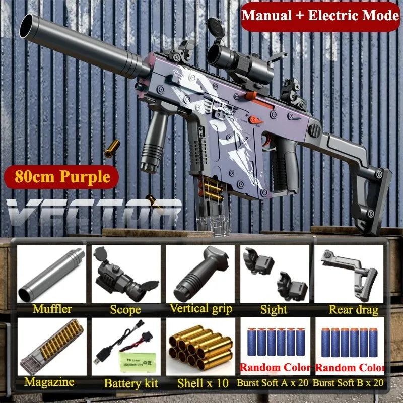 Handy Short Sword Soft Bullet Toy Gun Electric Shell Throwing Submachine Gun Model Outdoor Games CS Fighting Game for Adults Boy