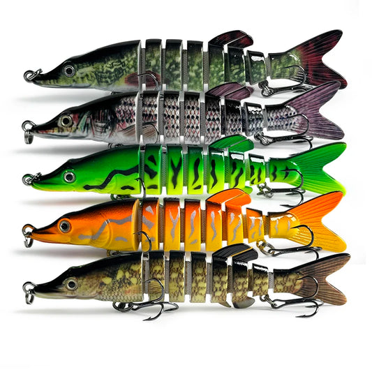 Bionic Multi-Section Lure 19g Sinking Bait for Freshwater and Saltwater, Universal Fishing Lure for Ponds, Lakes, and Ocean, Suitable for All Swimming Layers