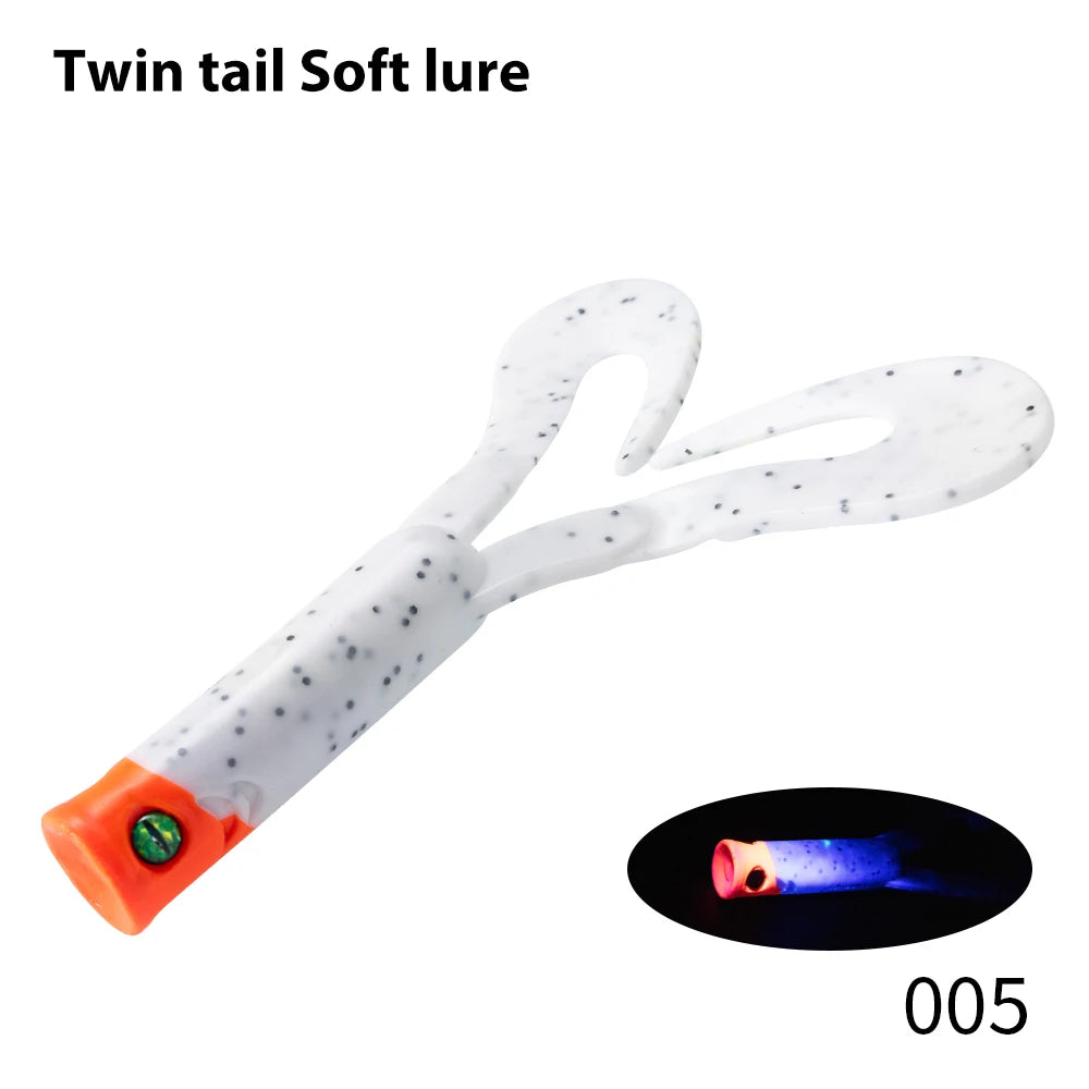 Hunthouse Twin Tail Trailer Soft Fishing Lure Silicone Spinning 145/175mm 21.7/36.7g PVC For Pike Barsch Zander Fish Accessories