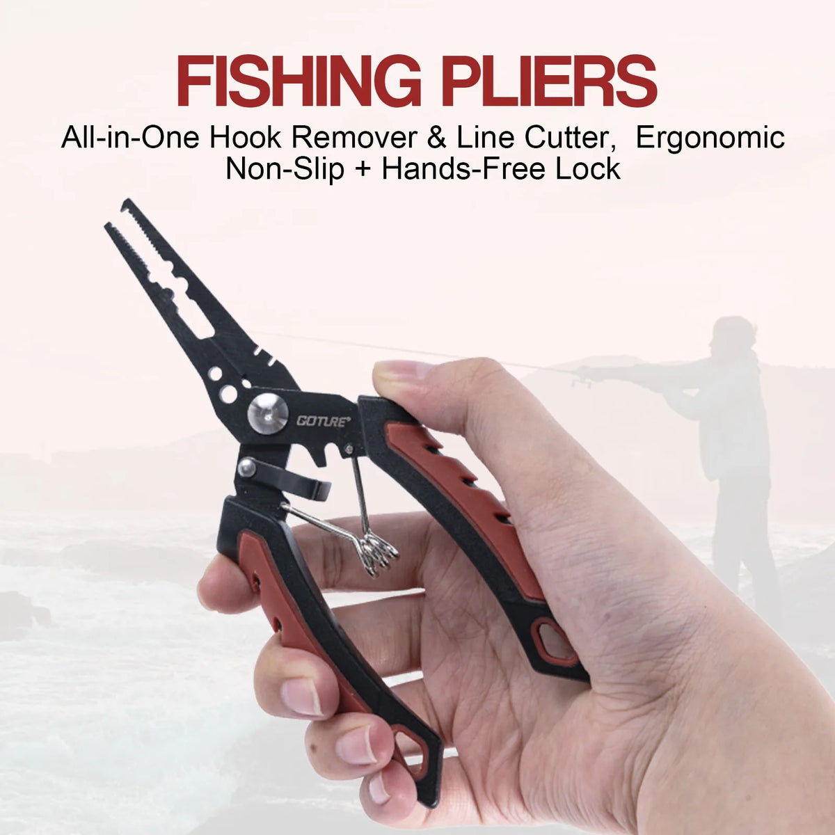 Professional Angling Tool Kit with Electronic Fish Scale, Fish Lip Grabber, Fishing Forceps, Fishing Shears, Multi‑Purpose