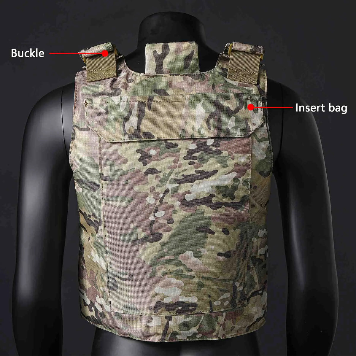 (Gift of American Flag) Quick Detachment Training Outdoor Vest Wilderness Adventure Equipment Training Clothes Black Eagle Vest