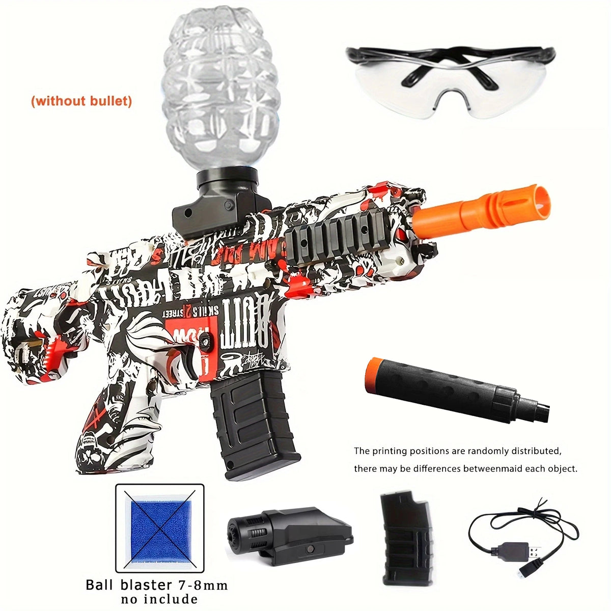 Electric Gel Ball Blaster Gun, Splat Gun High-Speed Splatter Ball Toy Gun ,Outdoor Activities-Fighting Shooting Team Game