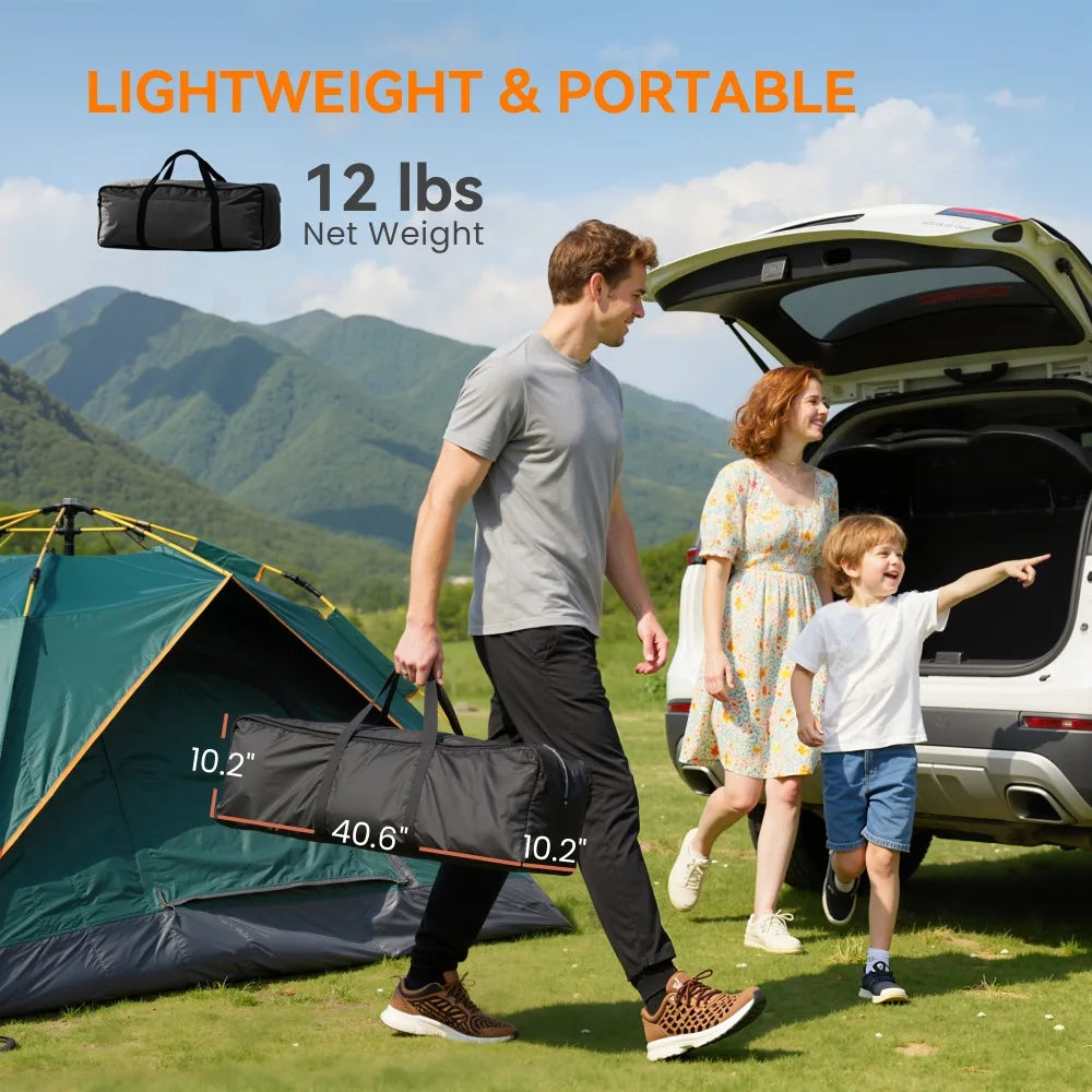 Camping Chair for Adults, Portable Folding Camping Chair with Side Pockets, Cup Holders, Carry Bag，Large size high back chair camping leisure picnic chair portable fishing chair beach travel armchair, Blue and Gray